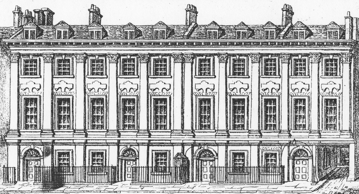 Häuser in der Great Queen Street, 1817 von George the Elder Scharf
