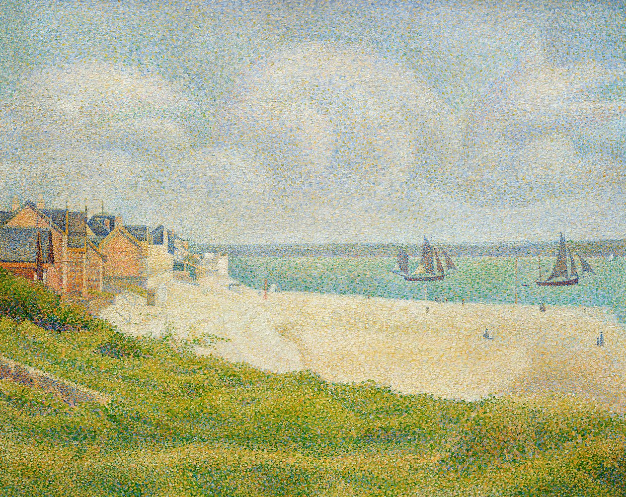 Le Crotoy flussaufwärts, 1889 von Georges Seurat