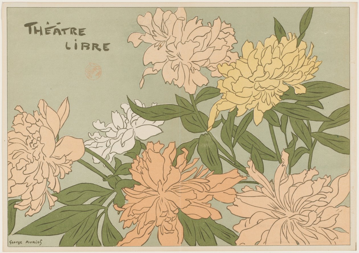 Myrane et Les Chapons Programm für Théâtre Libre, 1889 von Georges Auriol