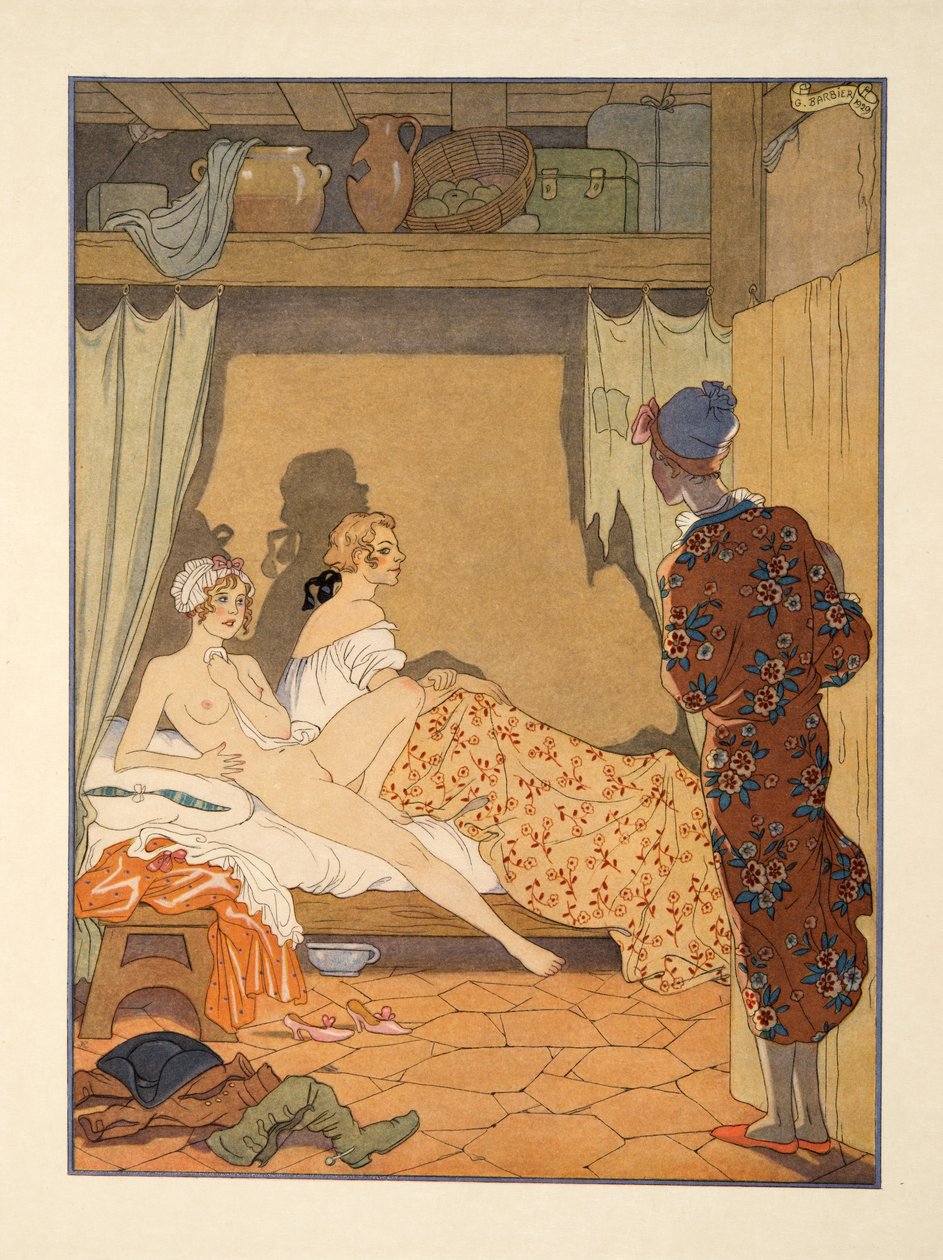 Schlafzimmerszene, Illustration aus 