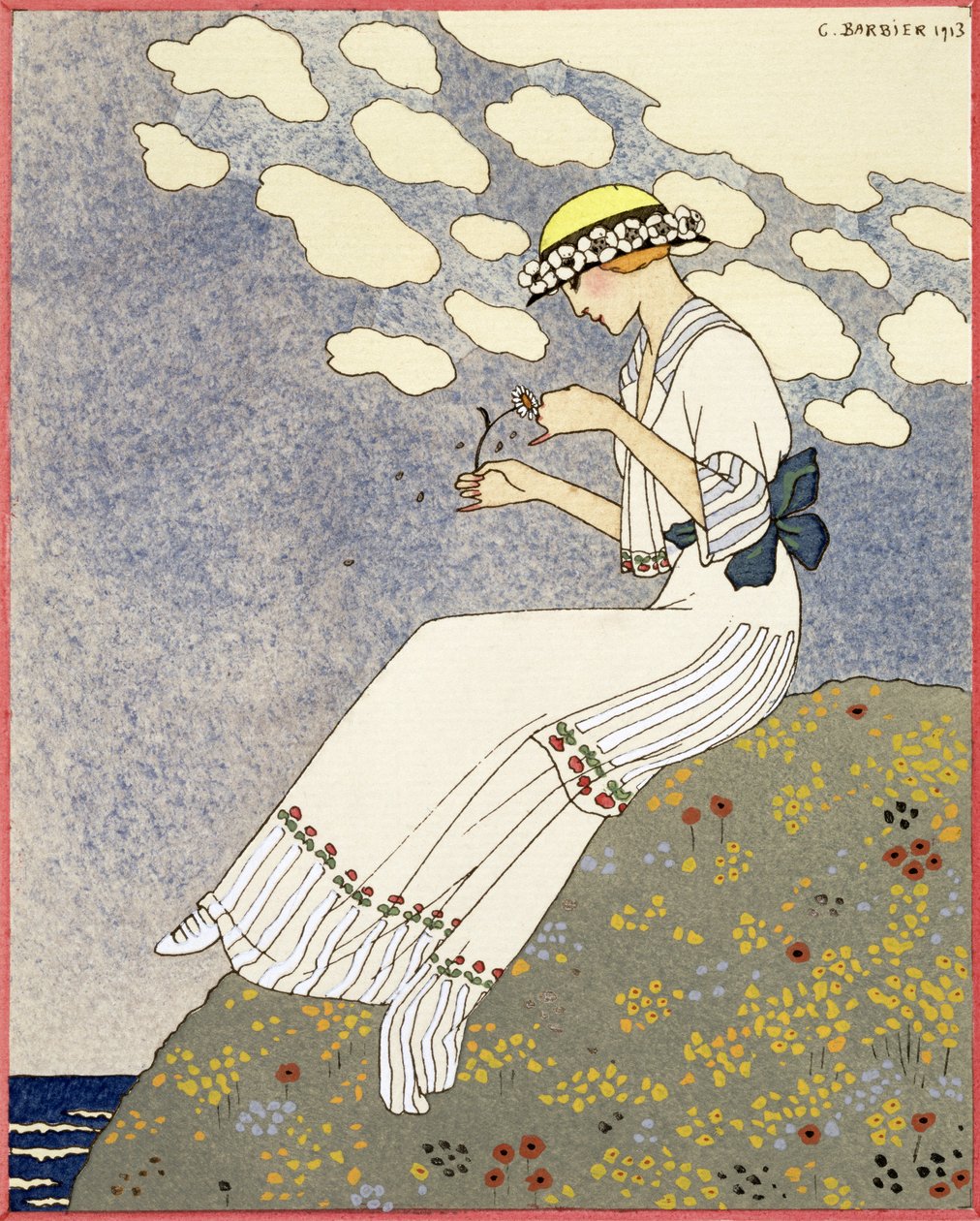 Entwurf für ein Landkleid von Maison Paquin von Georges Barbier