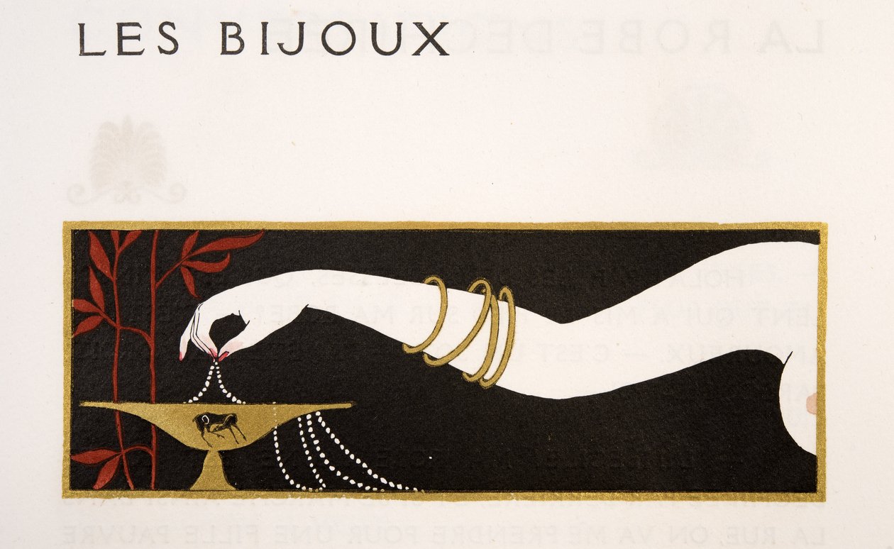 Les Bijoux, Illustration aus Les Chansons de Bilitis, von Pierre Louys, veröffentlicht 1922 von Georges Barbier