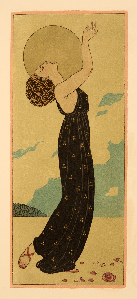 Les Mysteres, Illustration aus Les Chansons de Bilitis von Pierre Louys, veröffentlicht 1922 von Georges Barbier