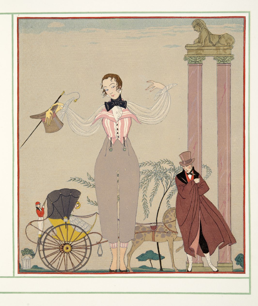 Mademoiselle de Maupin, aus Personages de Comedie, veröffentlicht 1922 von Georges Barbier