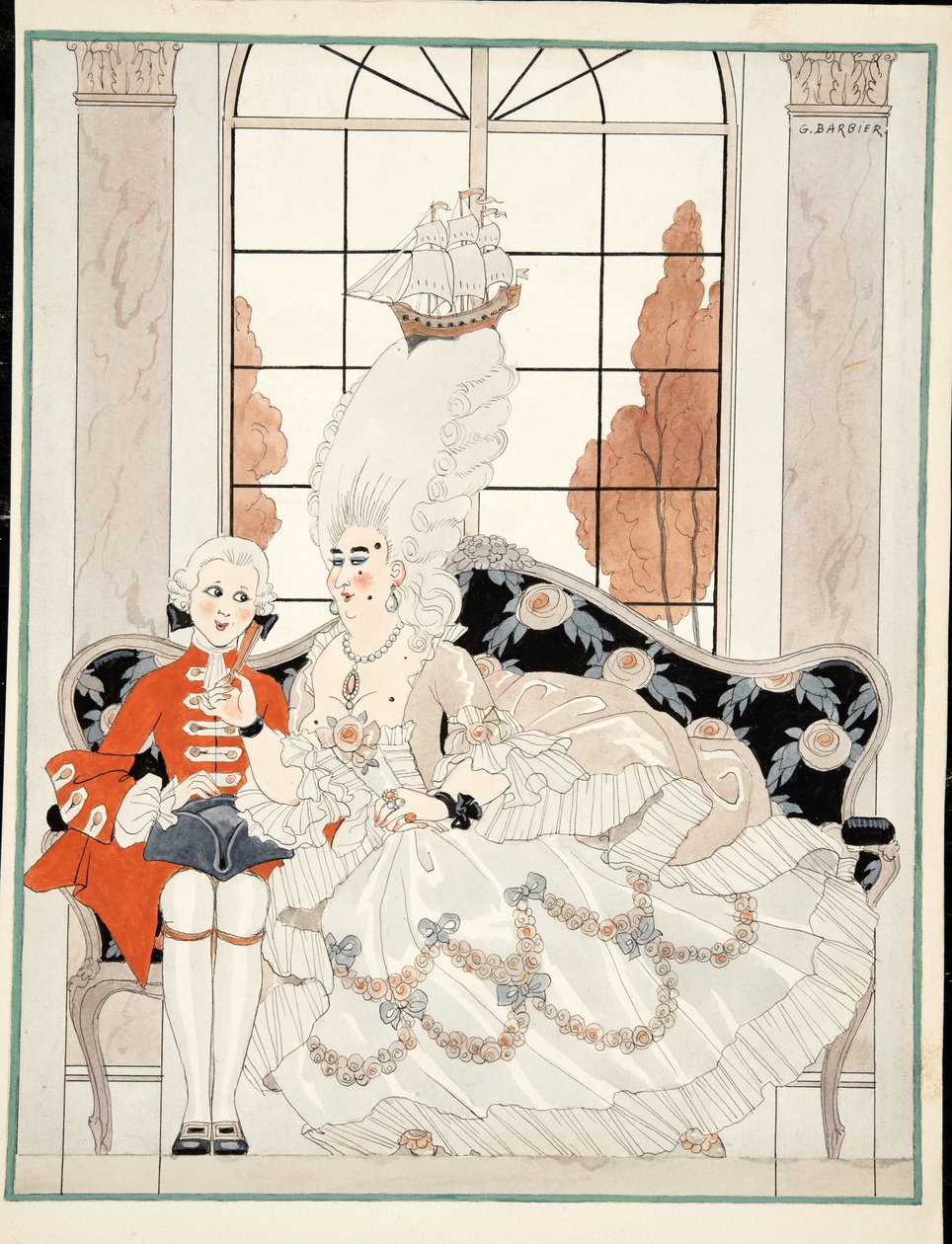 Die Herzogin, ca. 1930 von Georges Barbier