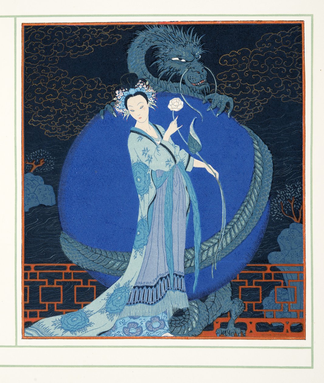 Turandot Prinzessin von China, aus Personages de Comedie von Georges Barbier