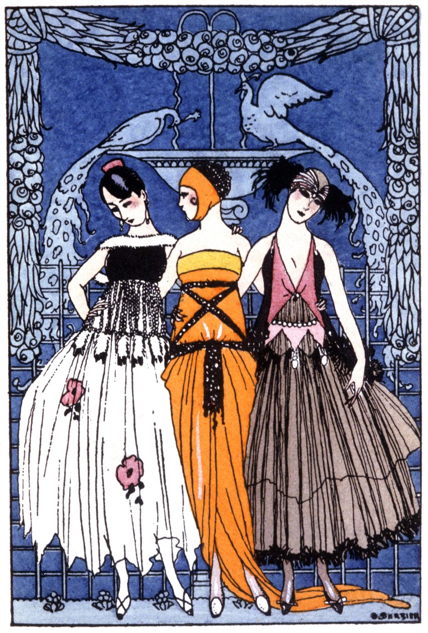 Die drei Grazien, ca. 1920 von Georges Barbier