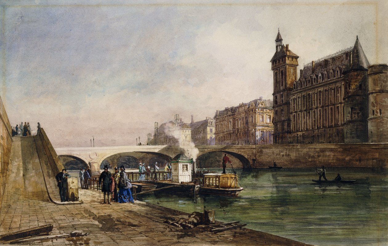 An der Seine, Paris von Georges Francois Guiaud