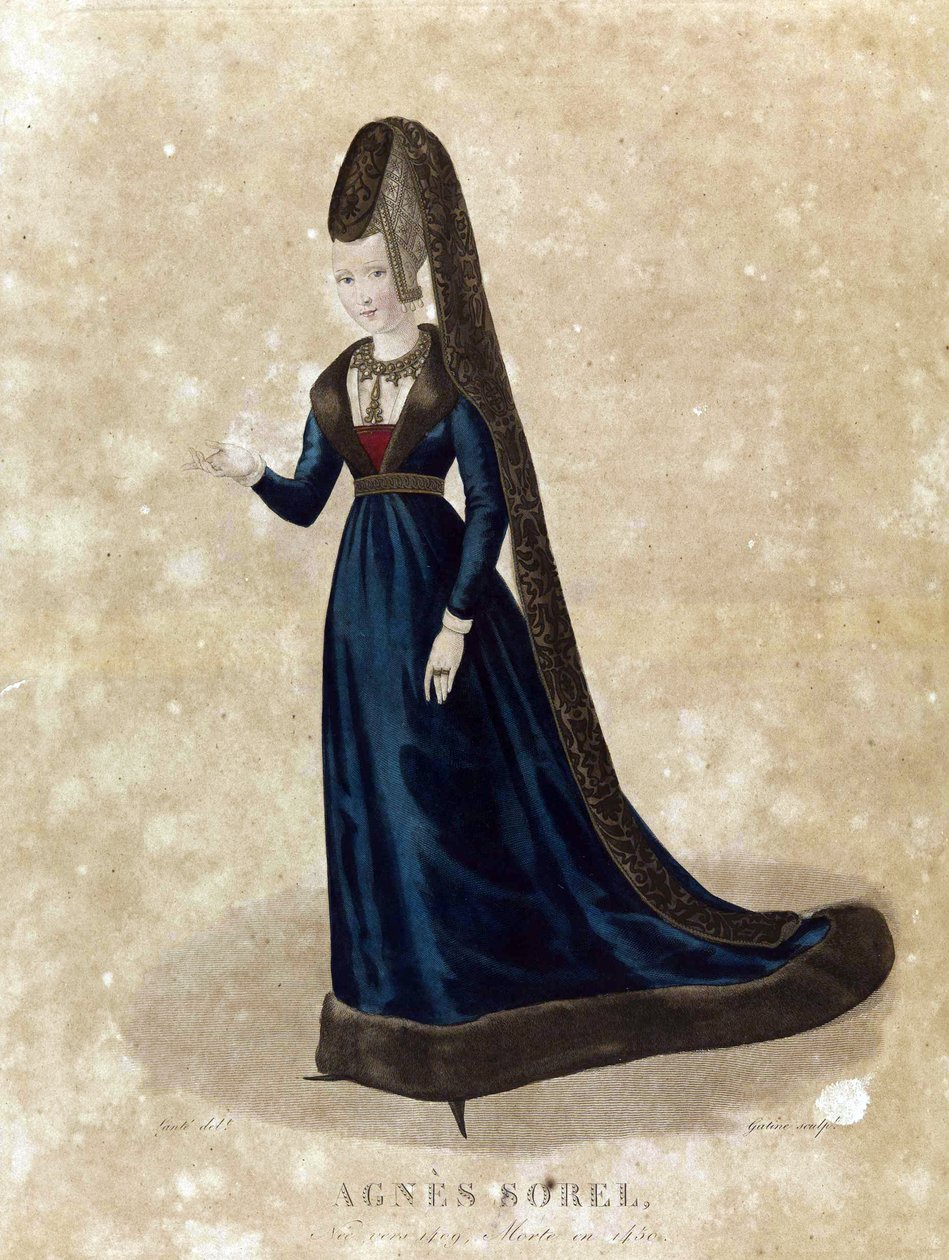 Agnes Sorel, späte 18. Jahrhundert (Lithographie) von Georges Jacques Gatine