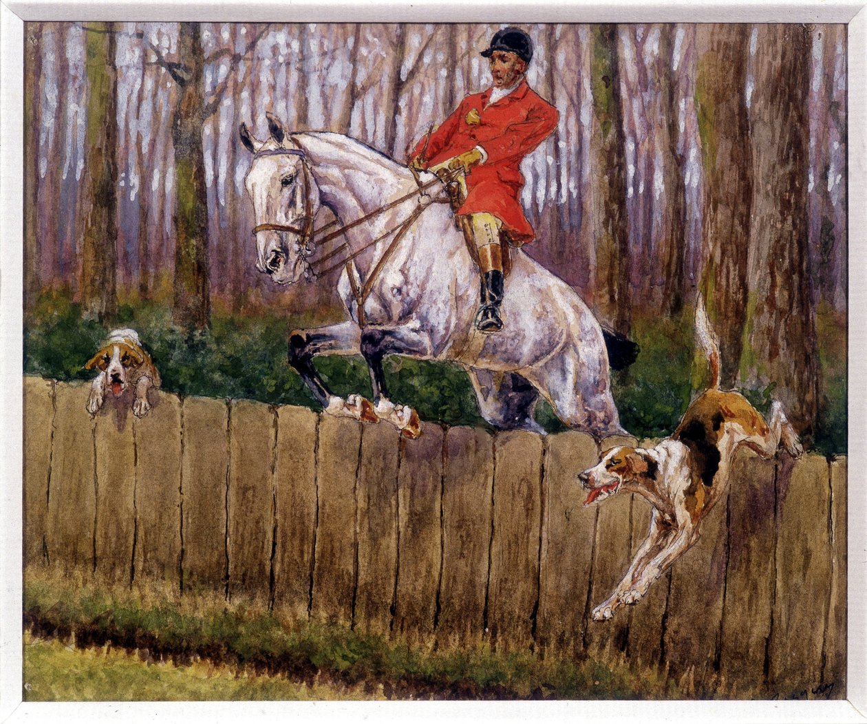 Jagd - Zeichnung von Georges La Roque, ca. 1900 von Georges La Roque