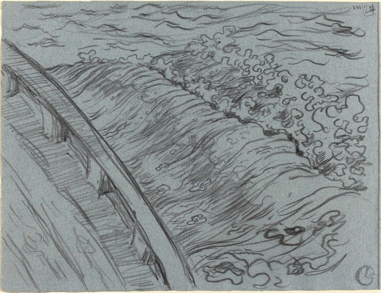 Das Meer vom Rand eines Bootes, Bretagne von Georges Lacombe