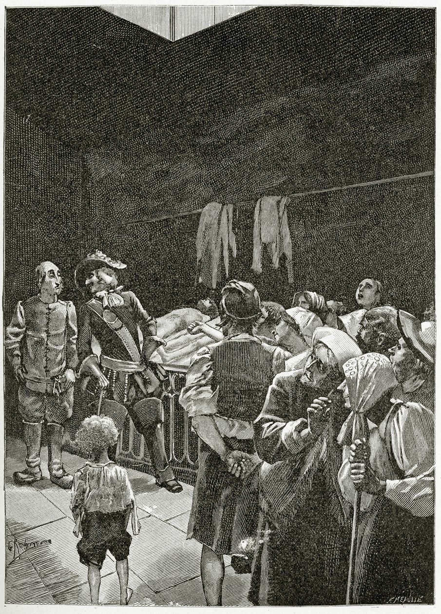 La Morgue - Illustration aus Han d’Islande, 19. Jahrhundert von Georges Marie Rochegrosse