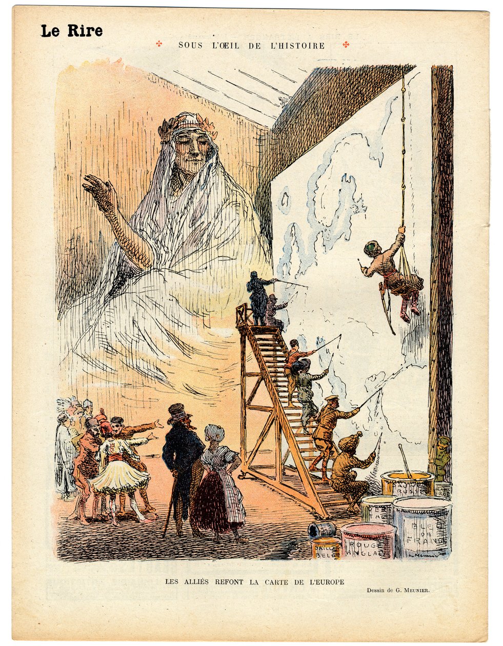 Rotes Lachen, Satire in Farben von Georges Meunier