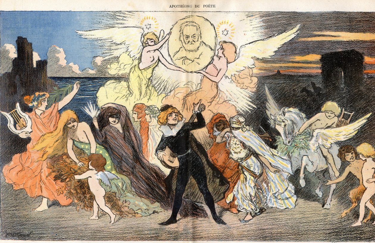 Die Apotheose des Dichters, eine Hommage an Victor Hugo (1802-1885) zur Feier seines hundertsten Geburtstags von Georges Meunier