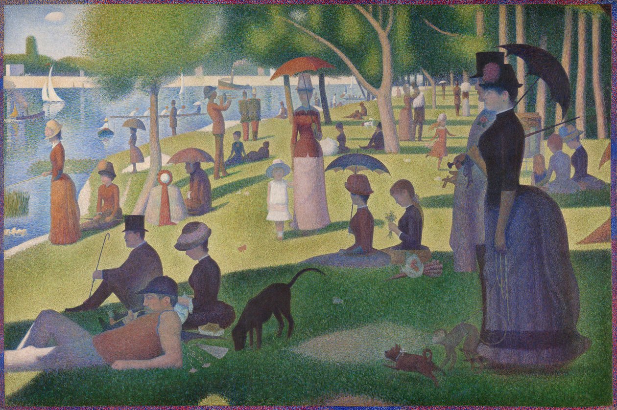 Ein Sonntagnachmittag auf der Insel La Grande Jatte, 1884-1886 von Georges Pierre Seurat