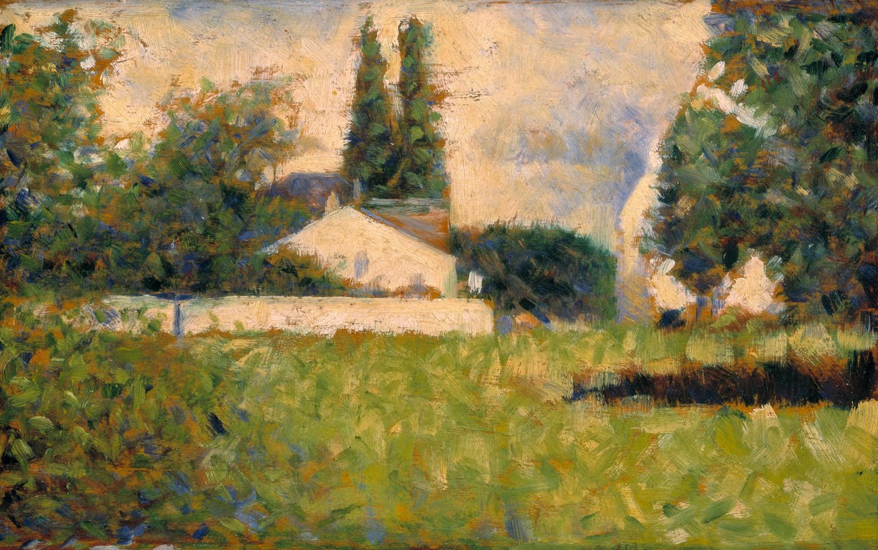 Haus zwischen Bäumen / Maison dans les Arbres, ca. 1883 von Georges Pierre Seurat