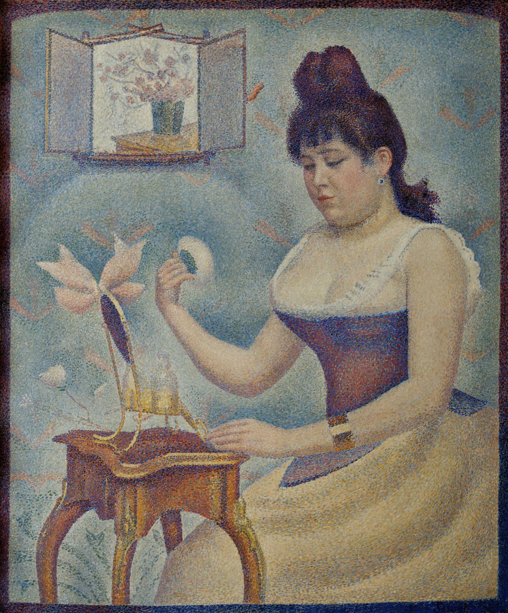 Junge Frau, die sich pudert, 1889-1890 von Georges Pierre Seurat