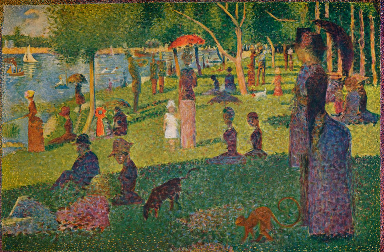 Studie für Ein Sonntagnachmittag auf der Insel La Grande Jatte, 1884 von Georges Pierre Seurat