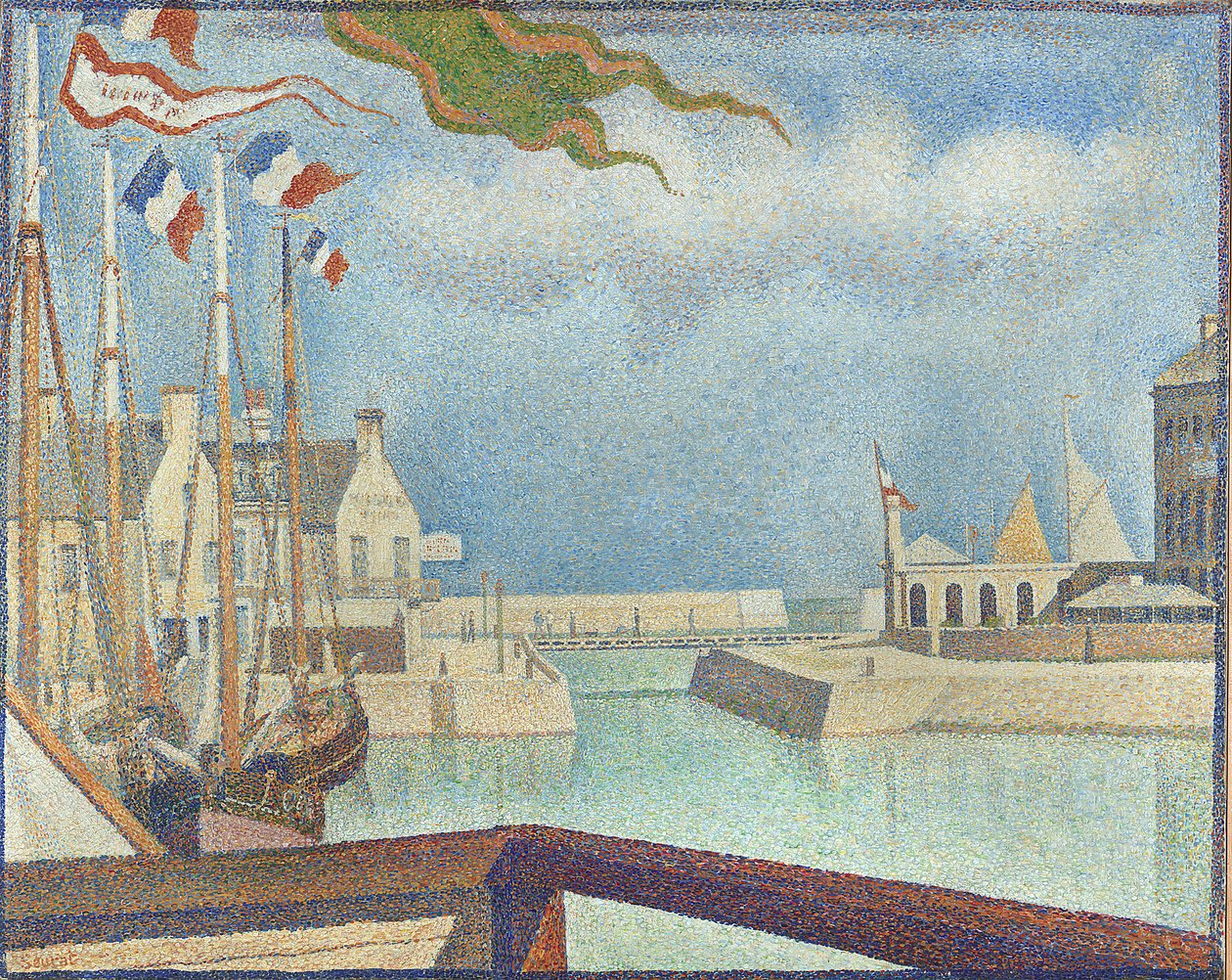 Sonntag in Port-en-Bessin von Georges Pierre Seurat