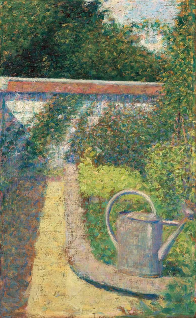 Die Gießkanne - Garten in Le Raincy, ca. 1883 von Georges Pierre Seurat