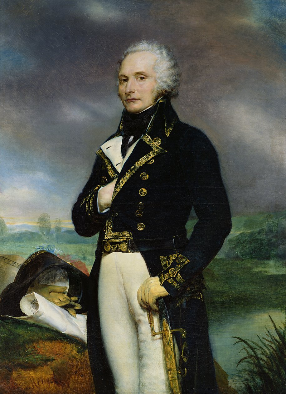 Porträt von Viscount Alexandre-Francois-Marie de Beauharnais (1760-94) nach einem Gemälde von J. Guerin von Georges Rouget