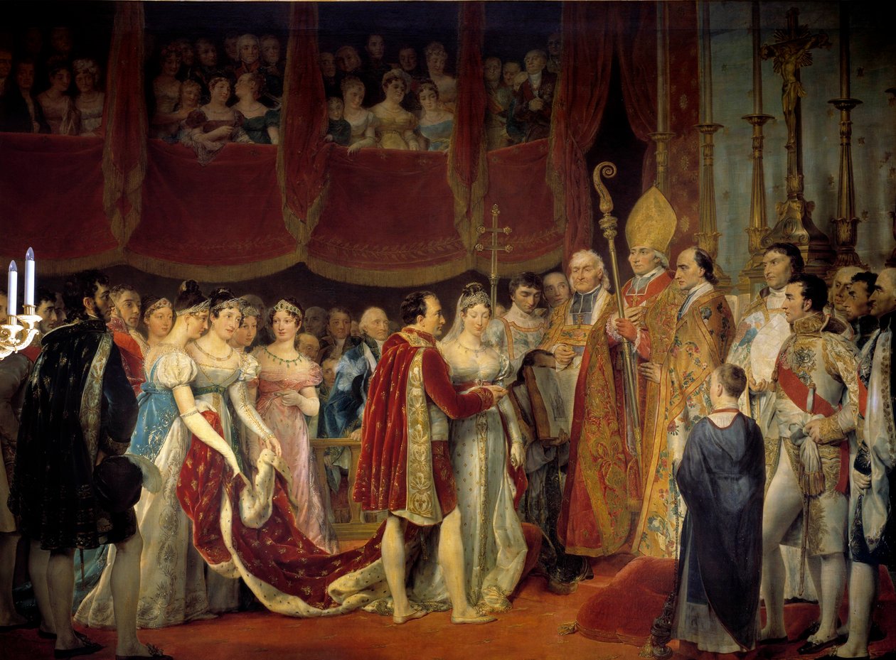 Religiöse Hochzeit von Napoleon I. (1769-1821) mit Erzherzogin Marie Louise von Habsburg-Lothringen (1791-1847), 2.04.1810 im Salon Carré des Louvre von Georges Rouget