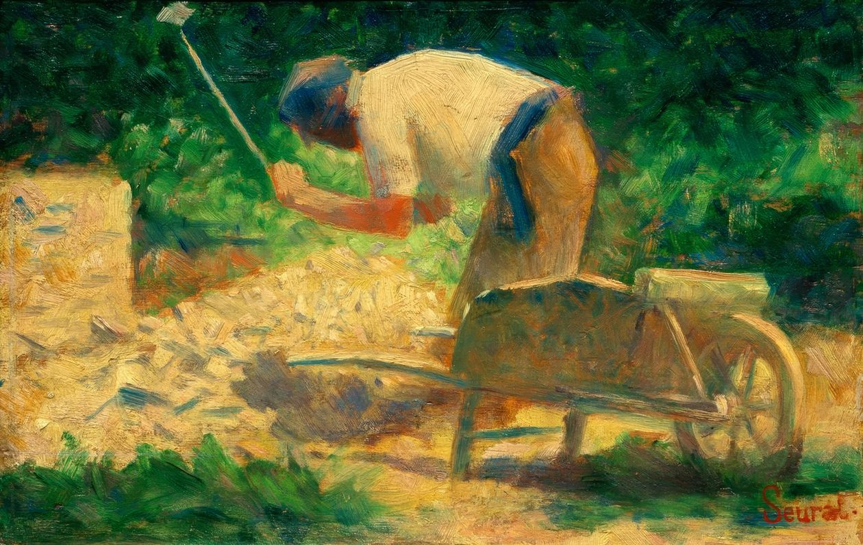 Steinklopfer mit Schubkarre, Le Raincy von Georges Seurat