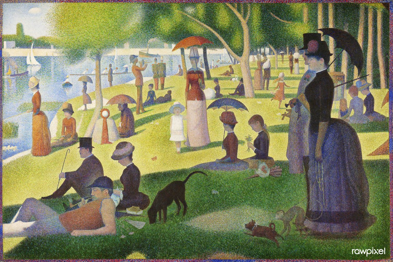 Ein Sonntagnachmittag auf der Insel La Grande Jatte von Georges Seurat