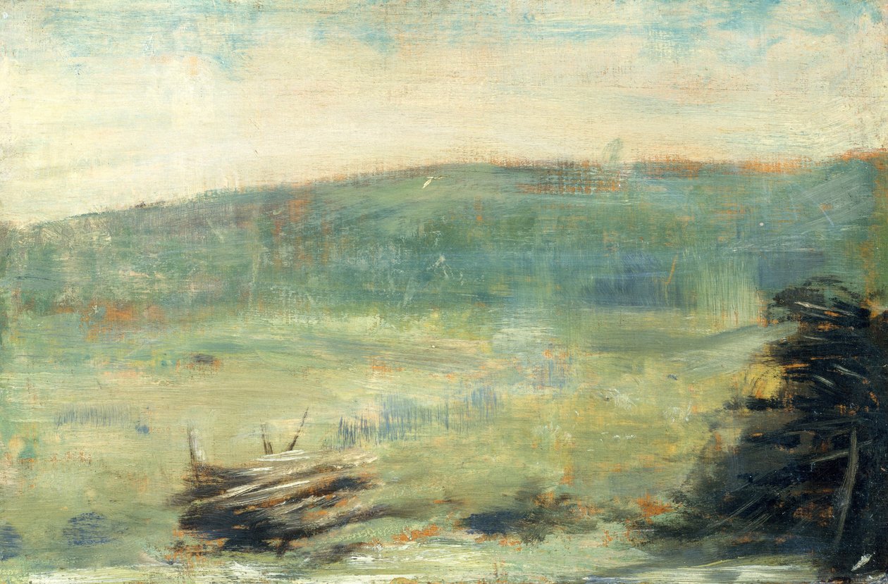 Landschaft bei Saint-Ouen von Georges Seurat