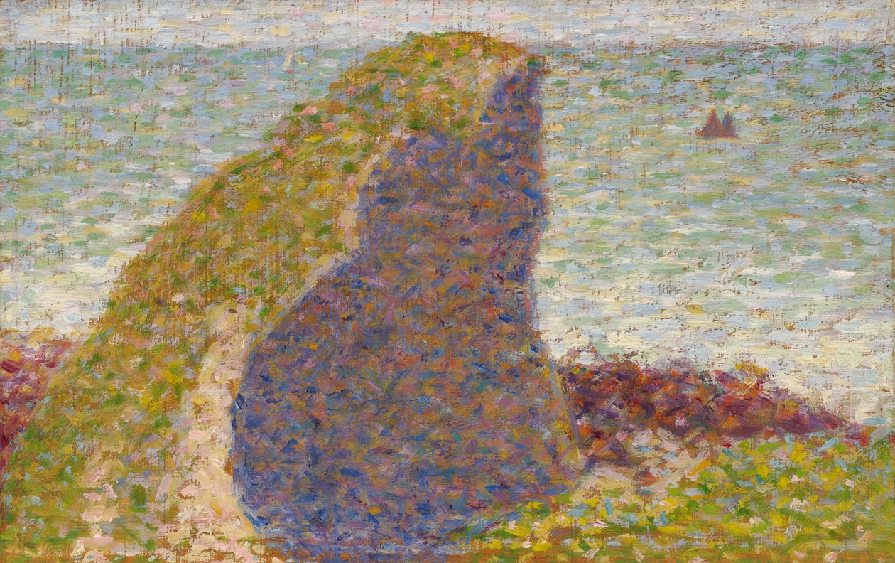 Studie für Le Bec du Hoc, Grandcamp von Georges Seurat