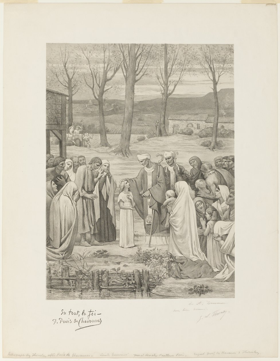 Pastorales Leben der Heiligen Geneviève (Mittelteil) von Georges William Thornley