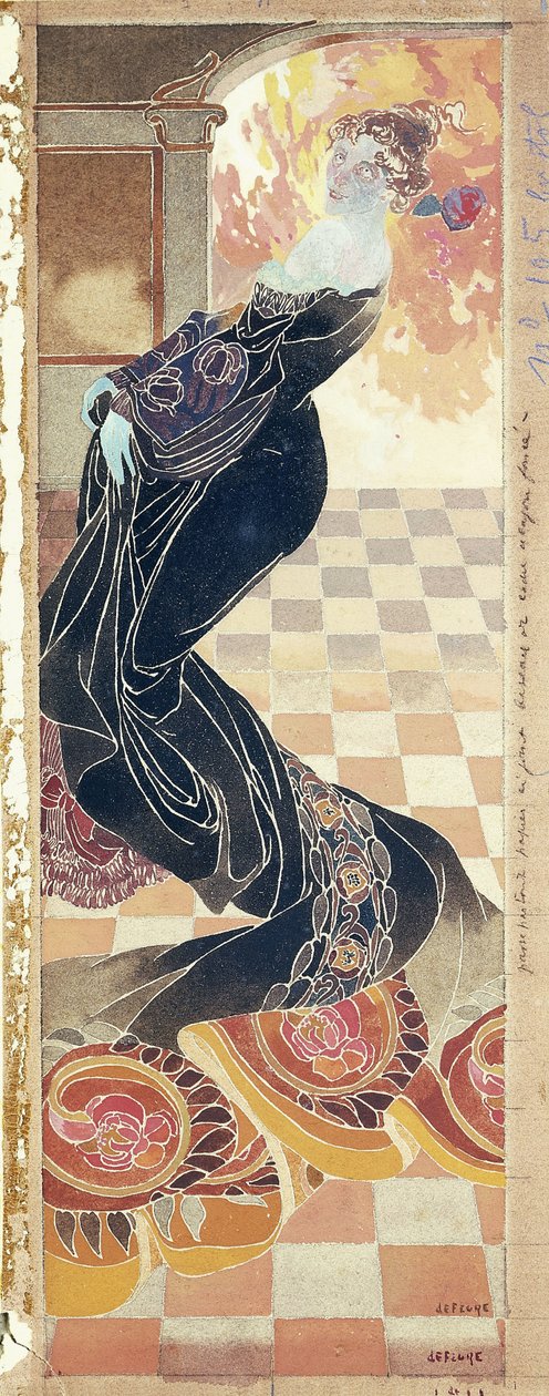 Dame im schwarzen Kleid, ca. 1900 von Georges de Feure