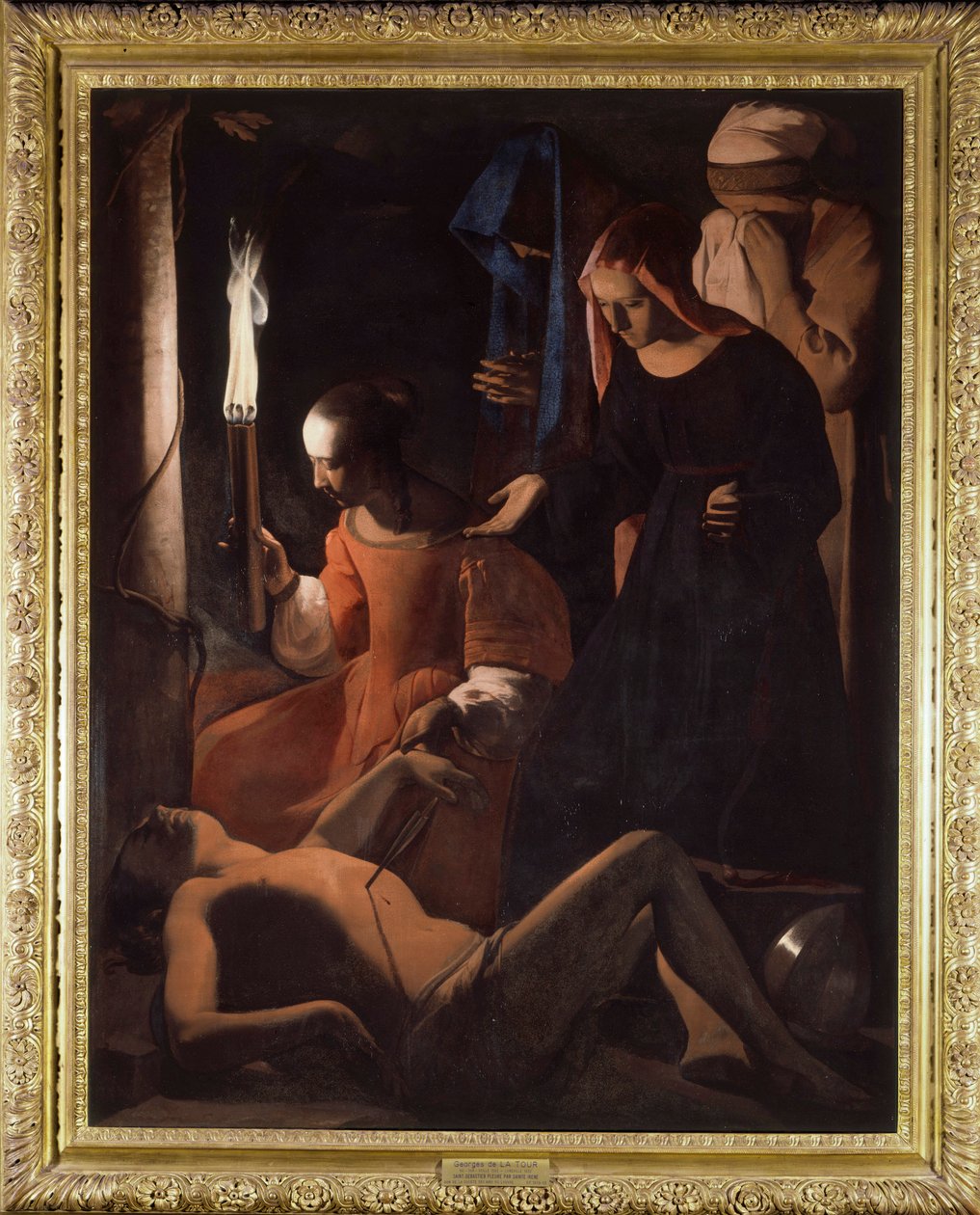 Der heilige Sebastian wird von der heiligen Irene behandelt von Georges de La Tour