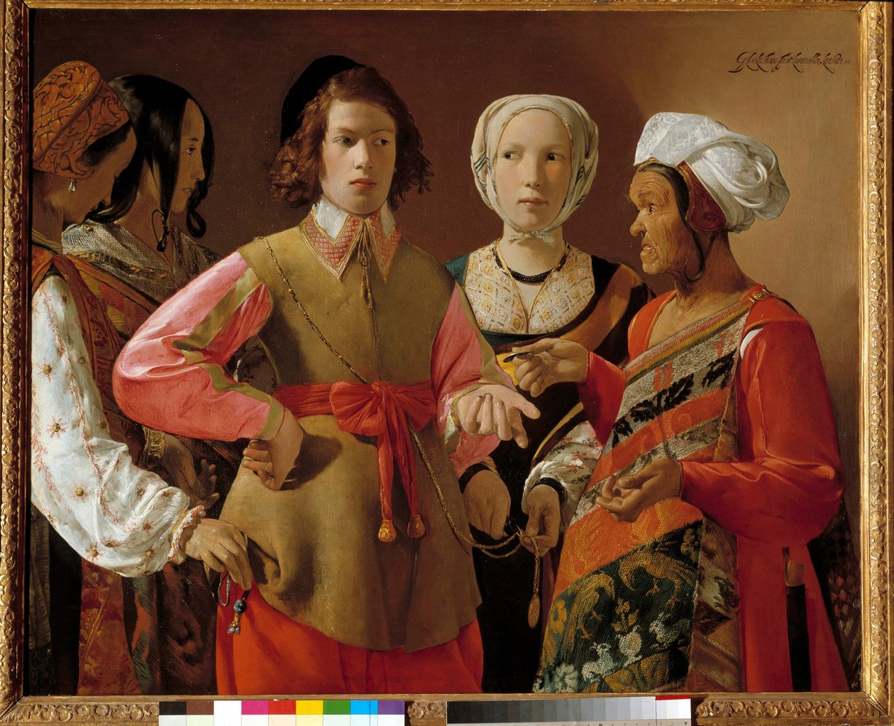 Die Wahrsagerin. Gemälde von Georges de La Tour (1593-1652) ca. 1630, Sun. 1,01x1,23 m New York. Metropolitan Museum von Georges de La Tour