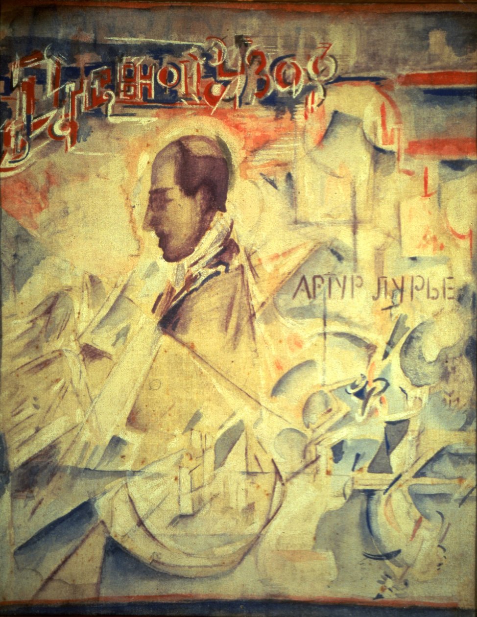 Das Agenda. Porträt des Komponisten Arthur Lourié 1891-1966, 1918 von Georgy Bogdanovich Yakulov