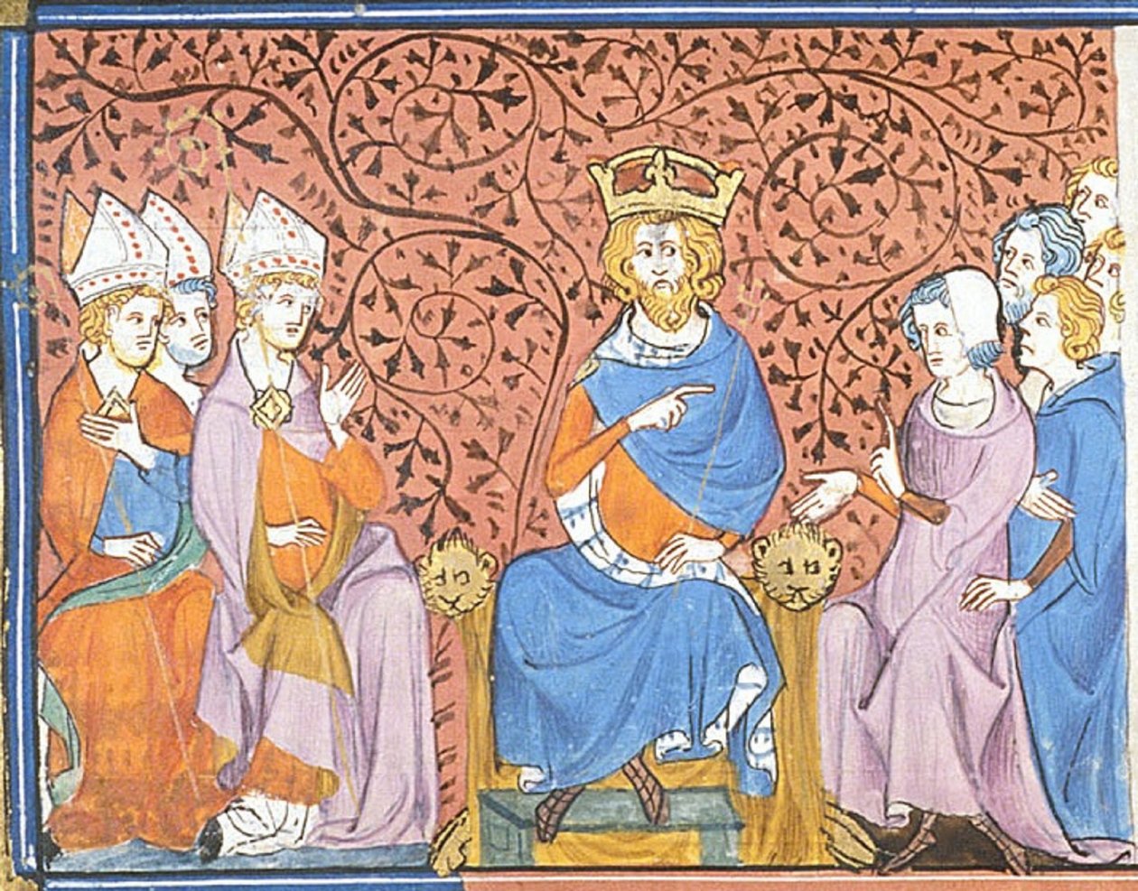 Karl der Große im Rat, aus Chroniques de France ou de St Denis, 14. Jahrhundert von Georgia Levan Ramishvili from Tbilisi