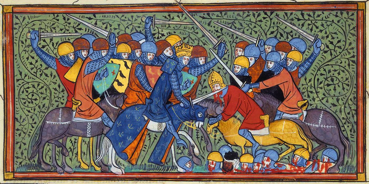 Karl Martell in der Schlacht von Tours, Große Chroniken von Frankreich von Georgia Levan Ramishvili from Tbilisi