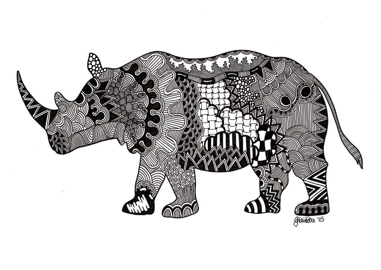 Das Nashorn, 2015 von Georgina Naisbitt