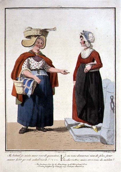 Fischverkäufer, graviert von L. Portman von Georgius Jacobus Johannes van (after) Os