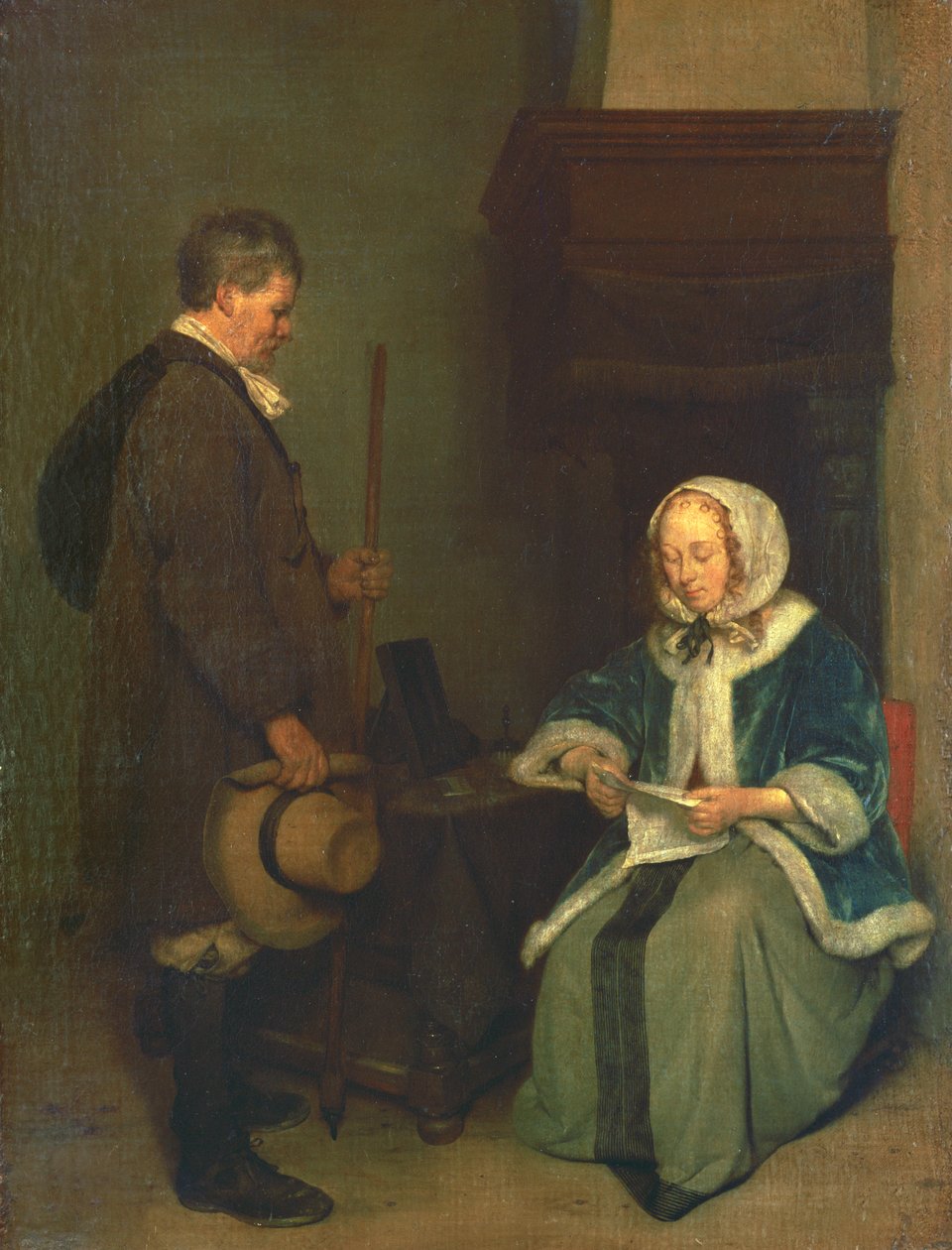 Die Botschaft, ca. 1658-1660 von Gerard ter Borch