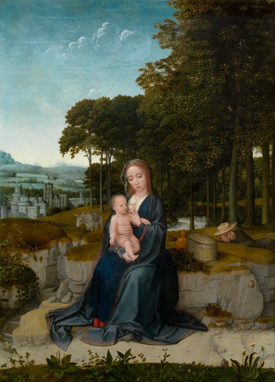 Die Rast auf der Flucht nach Ägypten von Gerard David