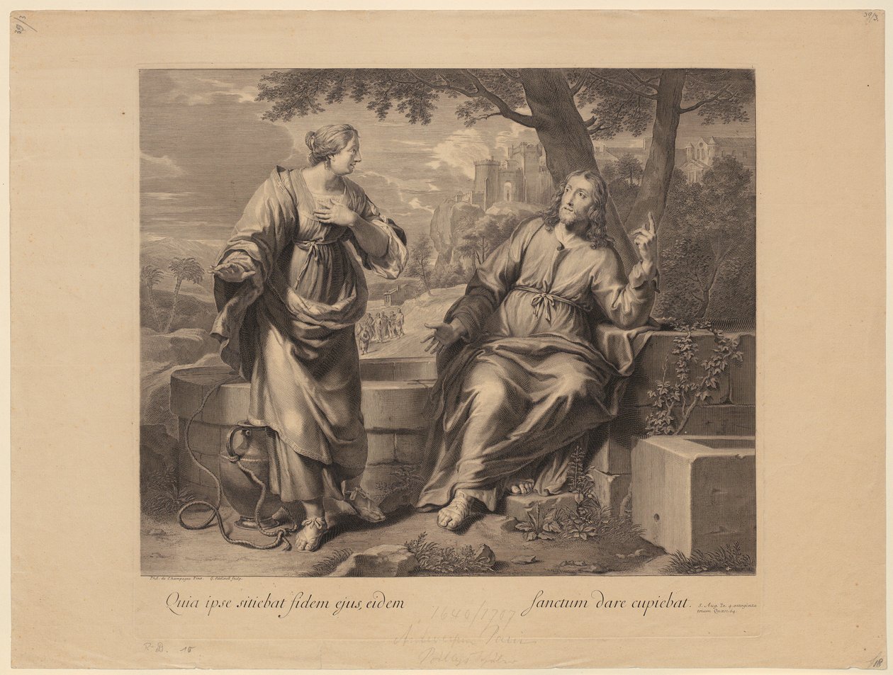 Christus und die Samariterin am Brunnen von Gérard Edelinck
