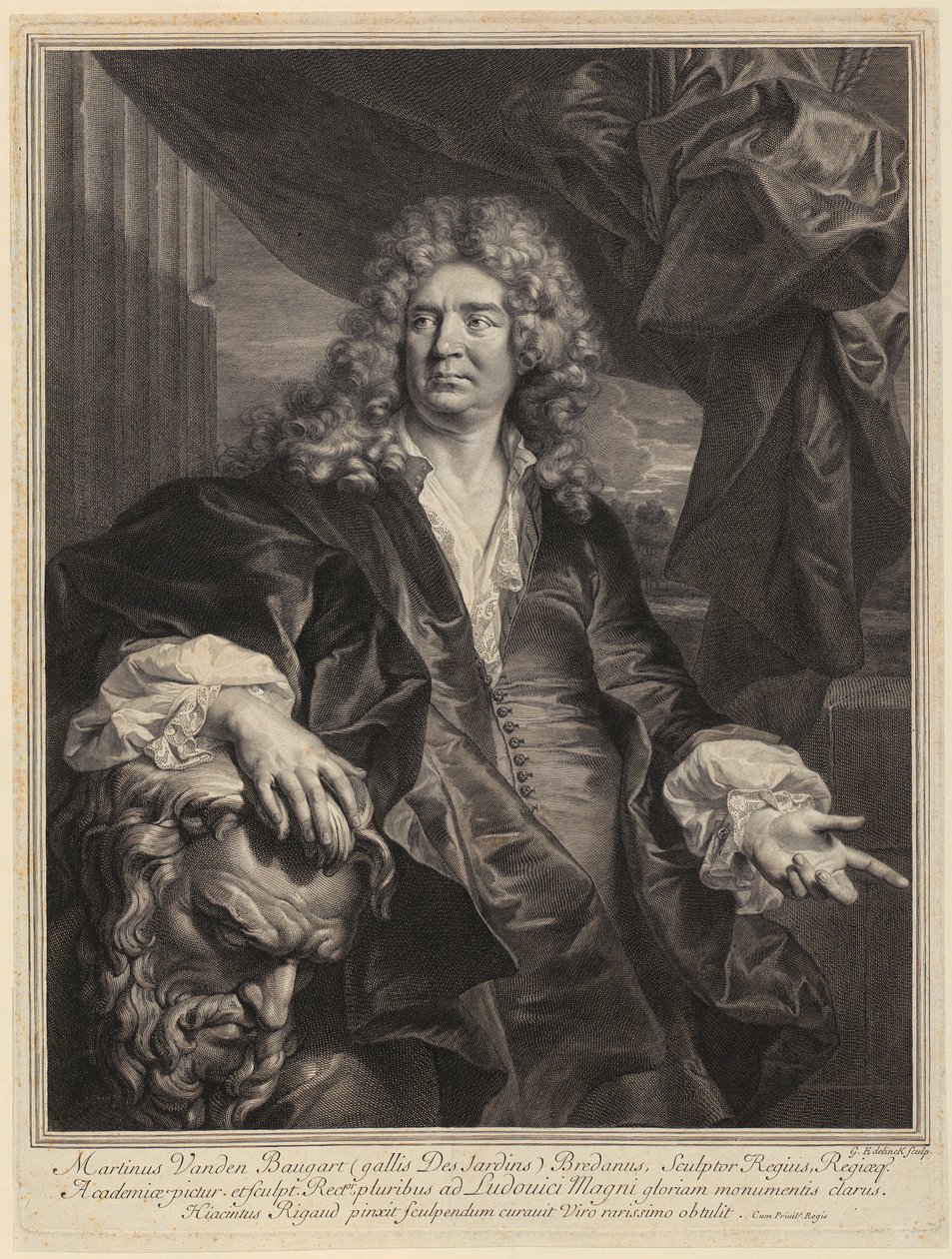Porträt von Martin Desjardins von Gérard Edelinck