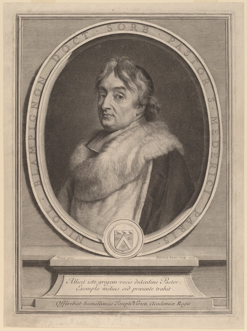 Nicolas de Blampignon von Gerard Edelinck after Joseph Vivien