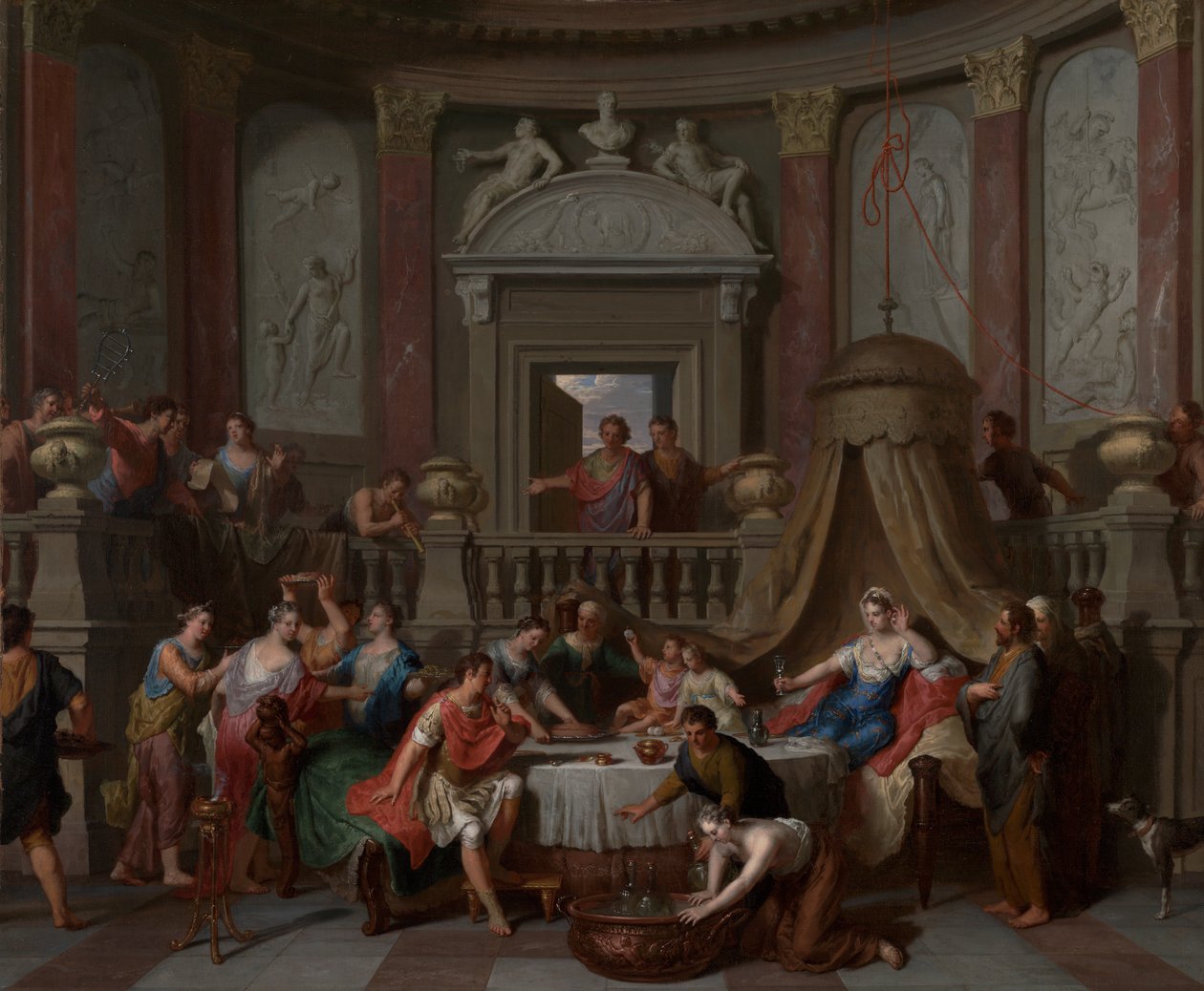 Das Bankett der Kleopatra, ca. 1700 von Gerard Hoet