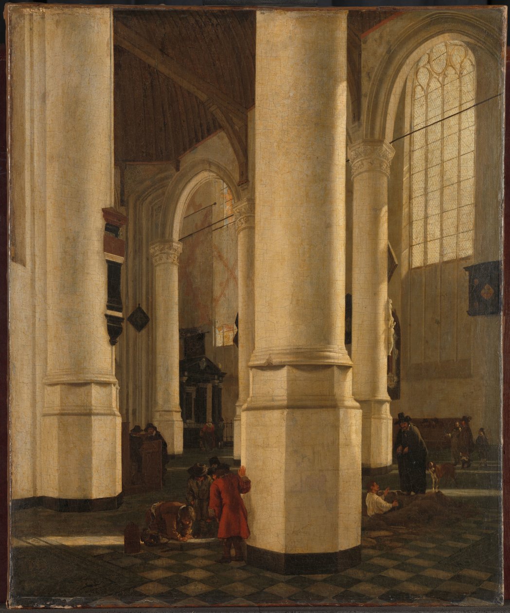 Innenansicht der Oude Kerk in Delft mit dem Grab von Vizeadmiral Pieter Pietersz Heijn von Gerard Houckgeest (attributed to)