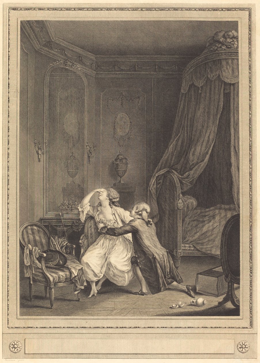 Die späte Reue von Gerard Rene Le Vilain after Nicolas Lavreince
