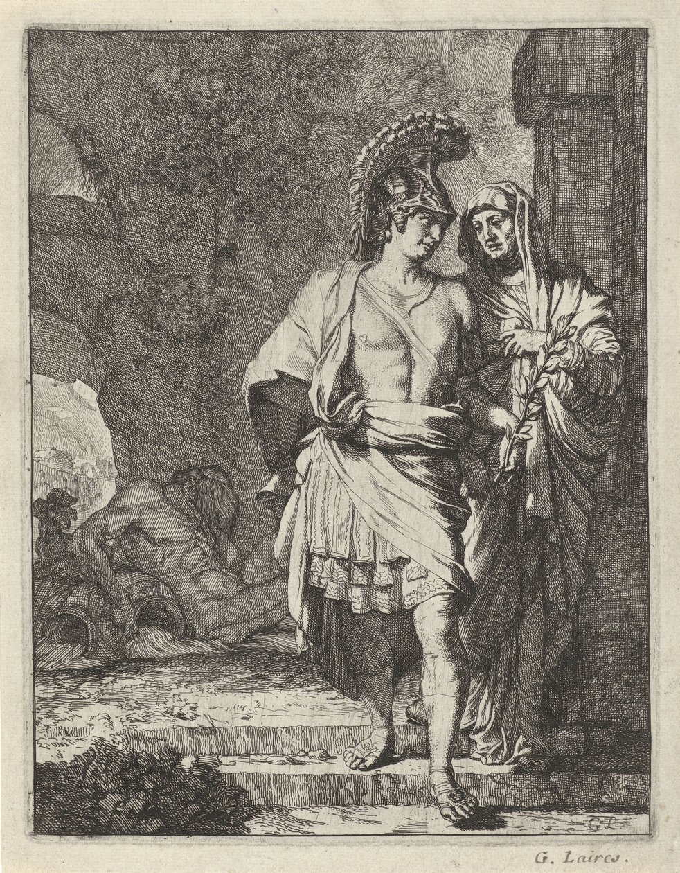 Aeneas und die Sibylle von Cumae von Gerard de Lairesse