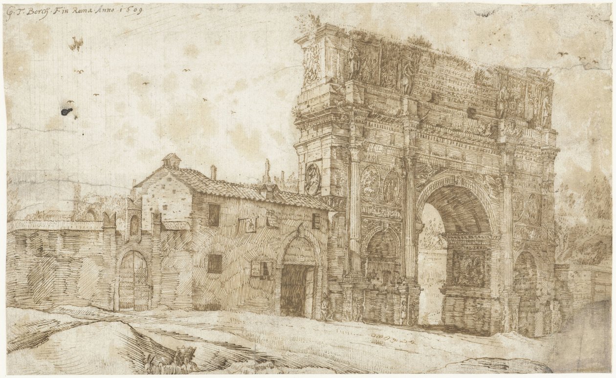 Nordseite des Konstantinsbogens, Rom von Gerard ter Borch