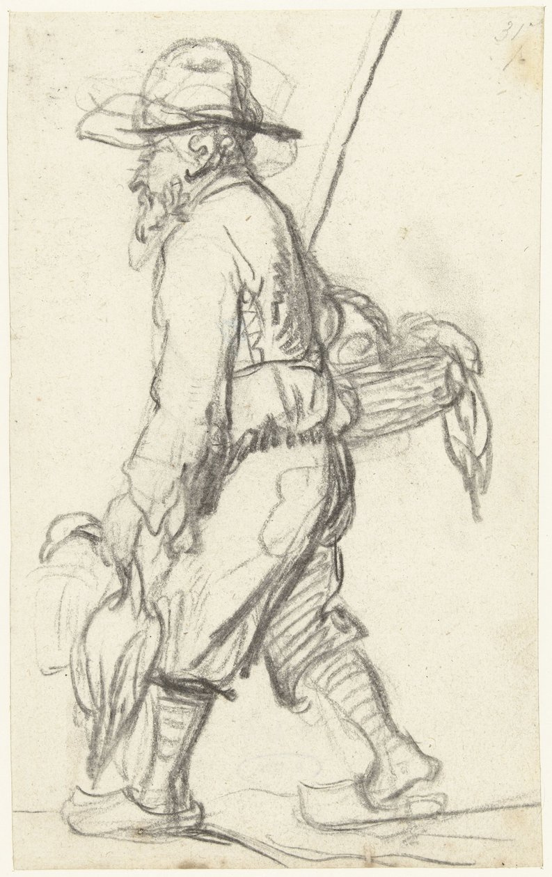 Jäger mit einem Korb voller Enten von Gerard ter Borch (II) (possibly)